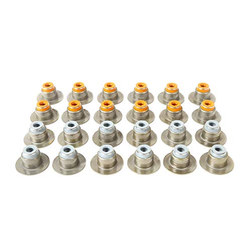 MPLUS SS71186 Valve Stem Seal Set Compatible with 2003-2012 for Dodge Ram 5.9L 6.7L Diesel OHV 24V