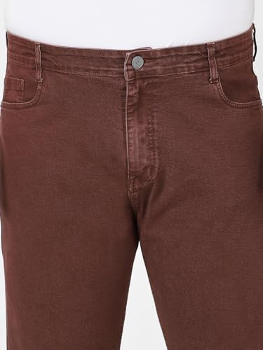 Image of Urbano Plus Men's Straight Fit Mid Rise Washed Jeans Stretchable