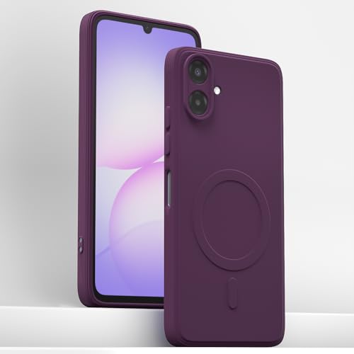 Image of Pikkme Back Cover for Samsung Galaxy F70e 5G | M07 | F07 | A07 | A07 5G Soft Matte Silicone | Slim Fit | Mag-Safe Design (Mag-Safe Not Support) Camera Protection Bumper Case (Purple)
