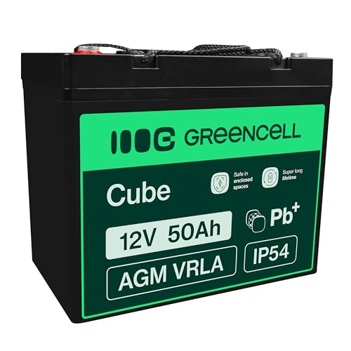 Green Cell AGM 12V 50Ah VRLA Batteria per UPS e Camper