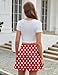 Zeagoo Ladies' Casual Fashion Mini Skirt Elastic High Waist Flared A-Line Skirt Design Perfect for School Girl Costumes and Valentines Parties Skirts Polka Dot