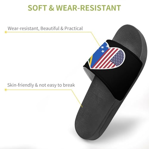 I Love U.S. And The Solomon Islands House Sandals Non-Slip Bathroom Slippers Beach Summer Shoes for Men Women3