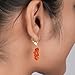 Gempires Natural Real Carnelian Dangle Earrings Orange Gemstone Handmade Jewelry July Birthstone Gifts Hypoallergenic Gold Plated Earrings For Women