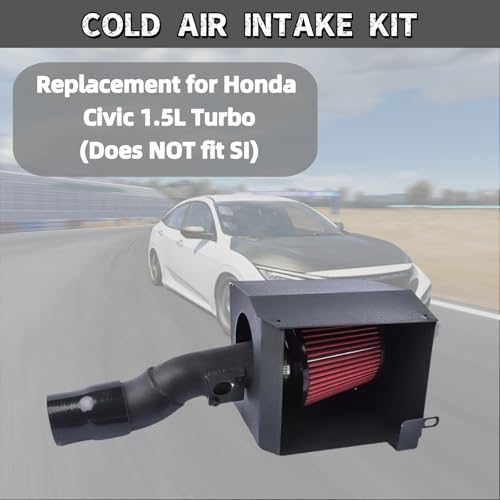 Cold Air Intake Kit Replacement for Honda Civic 10th Gen 2016 2017 2018 2019 2020 1.5L Turbocharged, with Filter Heat Shield Mixizap - Image 3