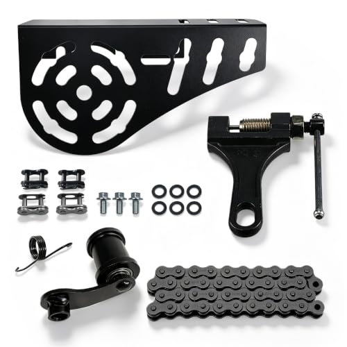 Mini Bike Chain Guard 420 Chain 42 Link Chain Tensioner Chain Breaker Kit
