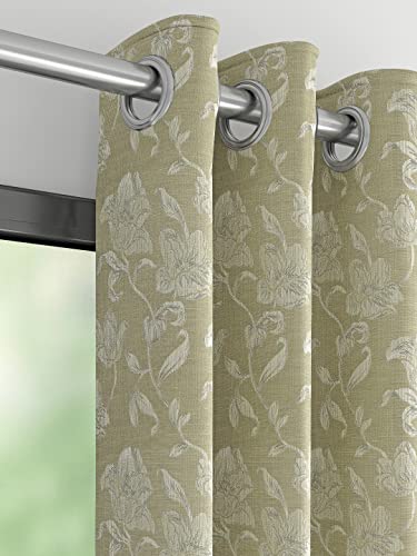 Image of Ddecor Curtain Pack of 1, Polyster Jacquard Curtain, Door 7 FT, Lizella, Room Darkening |135 CM X 225 CM, Beige