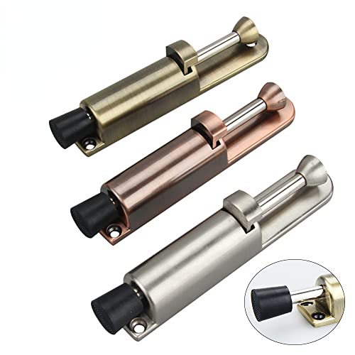 Kickdown Door Stop - Stainless Steel Easy Step Door Stopper, Spring Loaded Telescopic Step On/Off Door Stopper Rubber, Adjustable Heavy Duty Door Locks Holder Stop/Release by Foot