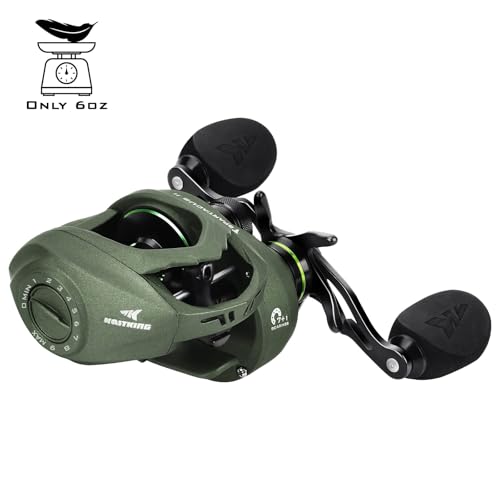 KastKing Spartacus II Baitcasting Fishing Reel, 6oz Ultralight Baitcaster Reel, Super Smooth mit 17.6 LB Carbon Fiber Drag, 7.2:1 Gear Ratio, 39mm Palm Perfect Lower Profile Design