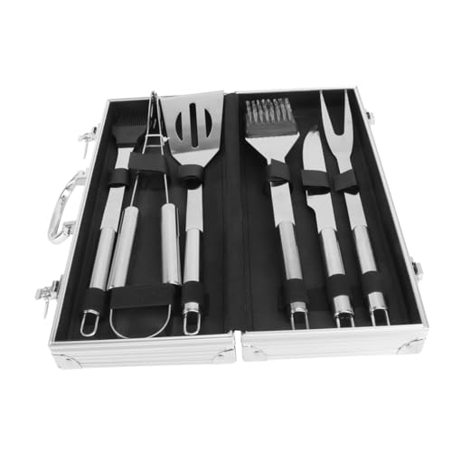OFFSCH Outdoor Portable Barbecue Tool Set Grill Utensils Aluminium Case