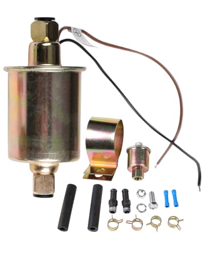 12V DC Universal Electric Fuel Pump, 5-9 PSI, 30 GPH – Compatible with Gasoline & Diesel Engines, Replaces E8012S, FD0002, P60430, EP12S, 6414671