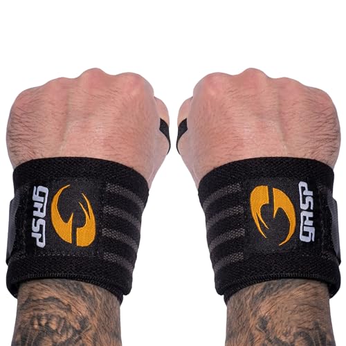 GASP Herren Hardcore Wrist Wraps, Black/Grey