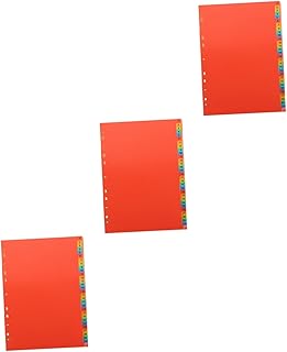 ABOOFAN 3 Conjuntos De Divisor De Índice A4 Fichário Divisores De Página Separador De Fichário Divisor De Aba Divisores De Página Divisórias De Cartão De Índice Divisor De Fichário