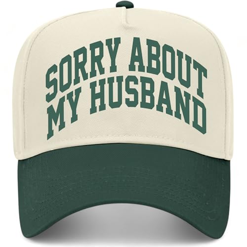 Sorry About My Husband Collegiate Hat (US Alpha One Size Green/Natural)