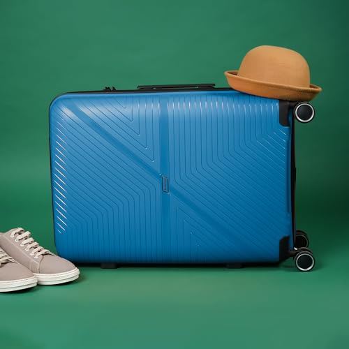Image of Stony Brook Nasher Miles Axis 75 Cm 28 Inch Polypropylene Hard-Sided 4 Wheels Spinner Check-in Luggage Trolley Bag (Teal)
