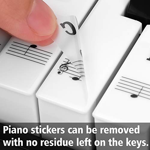 image for Piano Stickers for Keys, Eison Full Set Piano Keyboard Stickers for 88