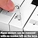 Piano Stickers for Keys, Eison Full Set Piano Keyboard Stickers for 88/61/54/49/37 Keys Removable with Numbers, Leaves No Residue, Color Black,Great Children's Gift