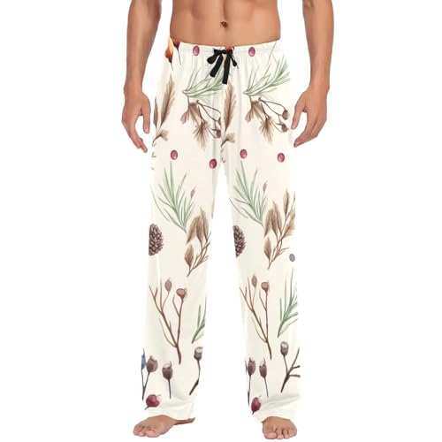 Men's Seamless Sleep Pajama Pant,Soft Pajama Bottoms with Pockets Drawstring S 203239933