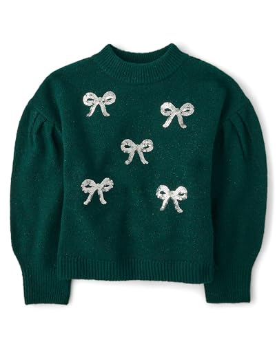 Image of The Children's Place Girls' Long Sleeve Crew Neck Pullover Sweater