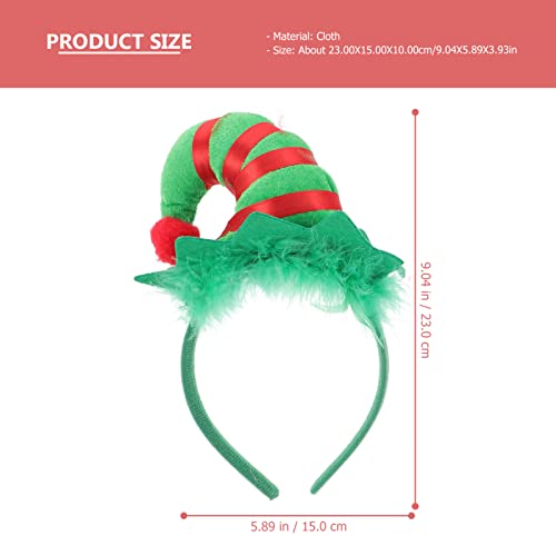 Christmas Hat Hairbands 2pcs Christmas Headband Santa Hat Headpiece Christmas Holiday Headwear for Christmas Party Favors - Image 4
