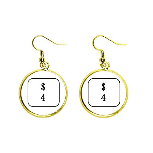 Pendientes de gota dorados estilo Ear Dangle para cenas y eventos