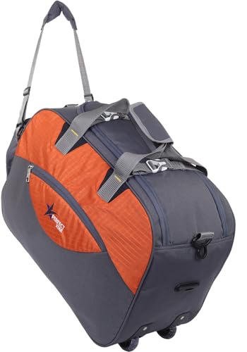 Image of 65 Liters Travel Duffle Trolley Bag with Wheels for Men & Women | Large Luggage Bag | Wheeled Duffle Bag for Airport, Train, Office, Weekend Trips | Lightweight & Durable | Polyester