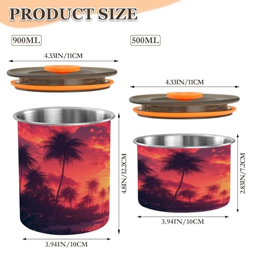 Contenedor hermético para café acero inoxidable 17oz miniatura 2