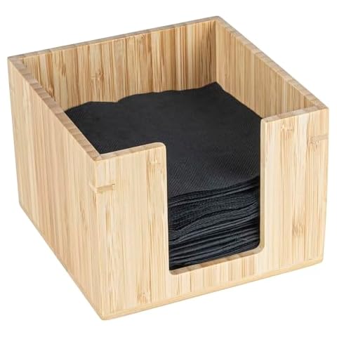Natural Bamboo Cocktail Napkin Holder Cover
