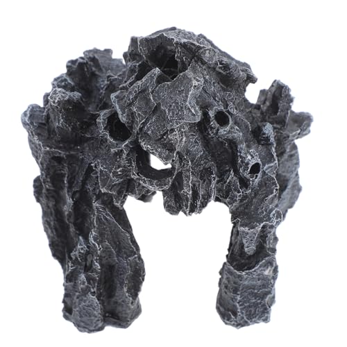 VICASKY Resin Reptile Cave Hideout for Snake Tank Decor Snake Hide Landscape Accessory for Reptiles
