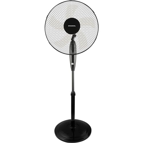 Grunkel Ventilador de Pie FAN-165 de 50W- 16' 40cm de diametro con 3 Velocidades, Altura Regulable hasta 118cm - 50W