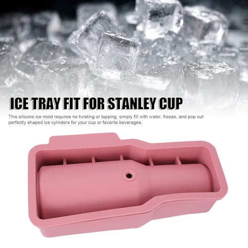 Bandeja de silicón para hacer hielo color rosa miniatura 2