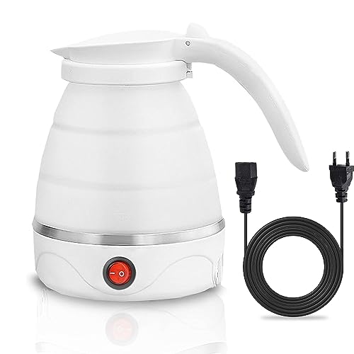 Topspitgo Hervidor Agua Electrico Pequeño 0.6L Hervidor de Agua Plegable Calentador de Agua...