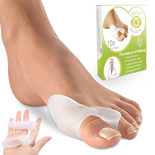Take Inspire Tutore Alluce Valgo 10 pezzi Correttore Separatore in Morbido Silicone Protezione Dolore Borsite Distanziatore Raddrizza Dita a Martello Piedi Protettore Supporto Uomo Donna