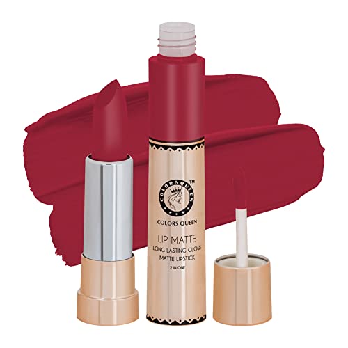 Image of Colors Queen 2 in 1 Matte Lipstick | Lip Matte | Long Lasting Gloss, Waterproof, Non Transferable| (11 - Neon, 8g)