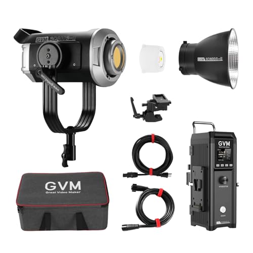 Image of GVM SD600S Led Video Light, 360Continuous Lighting with COB 600W 5600K Balanced Studio Light CRI97 Led Photography Lighting for Live Streaming, Film, Studio Photography, YouTube Video Shooting