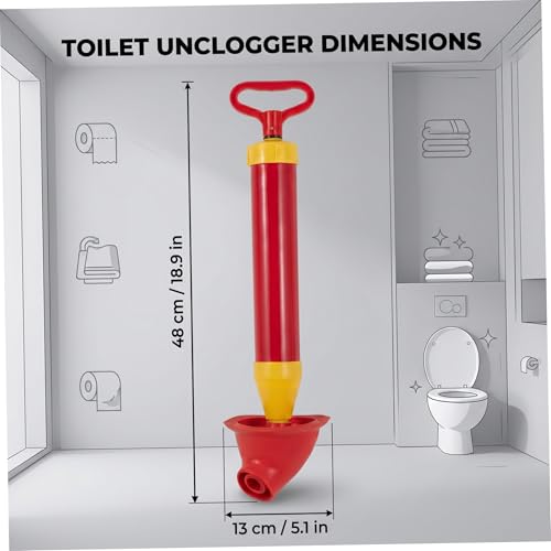 Desatascador de inodoro de baño con copa curva para desatascar tuberías 3