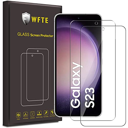 WFTE [2-Pack Screen Protector for Samsung Galaxy S23 5G S22 5G Anti-Scratch High Transparency Bubble-Free Dust-Free Premium Screen Protector Tempered Glass For Samsung Galaxy S23/S22