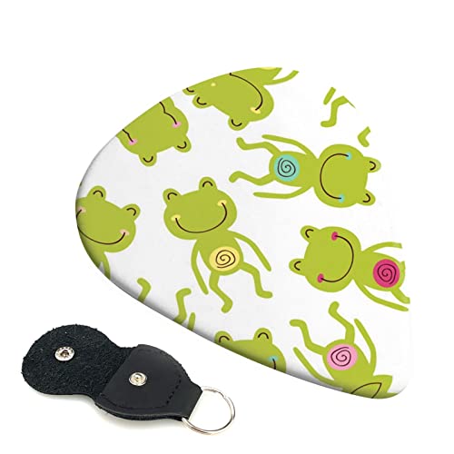 Cartoon Frog Lot de 6 médiators pour guitare acoustique, guitare électrique, basse, ukulélé – fins, moyens et épais. - Les Beatles, Paul McCartney, John Lennon, RIngo Starr, George Harrison Cartoon Frog Lot de 6 médiators pour guitare acoustique, guitare électrique, basse, ukulélé – fins, moyens et épais.