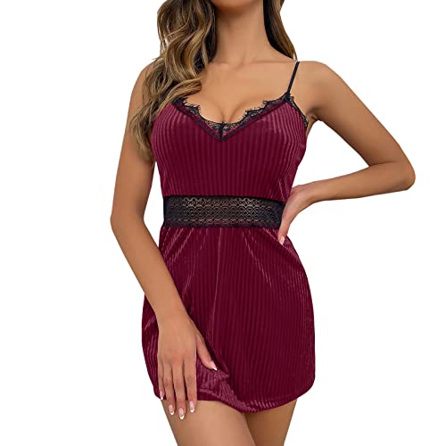 Chemise de nuit en maille confortable pour femme contre les nuits fraîches