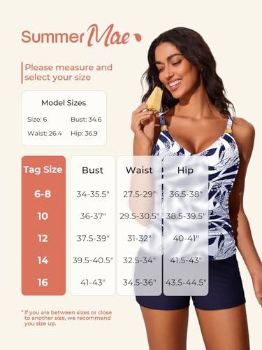Tankini avec short Summer Mae taille 46 imprimé Trace verdoyante - 6