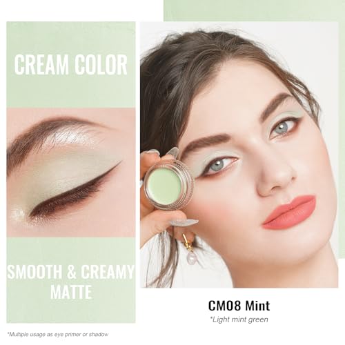 Oulac Matte Eye Shadow Mint Green, CM08 Mint, 6 g (Pack of 1) - Image 2