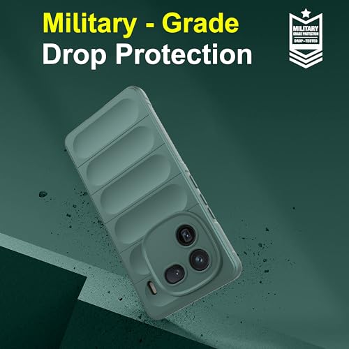 Image of Zapcase Back Case Cover for iQOO 12 5G | Compatible for iQOO 12 5G Back Cover | Liquid Silicon Magic Case with Camera Protection | Dark Green
