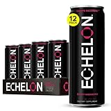 Echelon Pre-Workout Energy Drink | Berry Habanero | 12 Pack | Sustained Energy, Focus and Endurance Dietary Supplement | 300mg of Caffeine | Beta-Alanine, L-Theanine & Fiber | Vegan