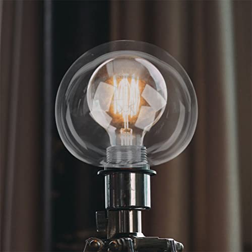 Image of Operitacx Transparent Glass Globe Lampshade 4.72 Inch Round Replacement Cover for G9 Socket Ceiling Light Home Decorative Lighting Accessory