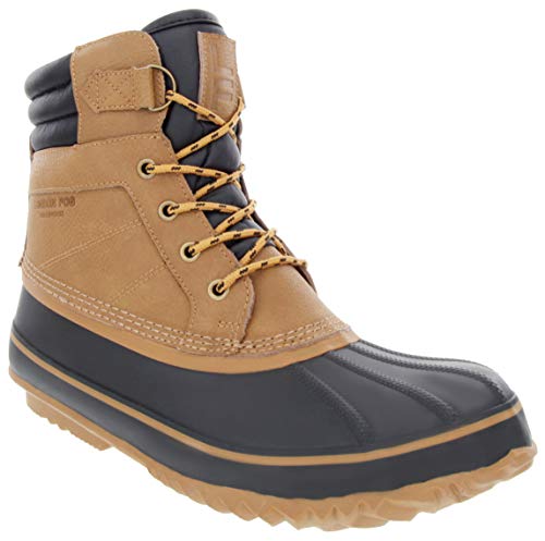 LONDON FOG Mens ASHFORD3 Waterproof and Insulated Duck Boot Tan 11 M US