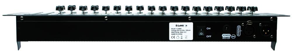 E-Lektron C-384C DMX Controller 24x 16-Kanal Licht Steuerpult Lichtsteuerung | 19" Rackeinbau-fähig