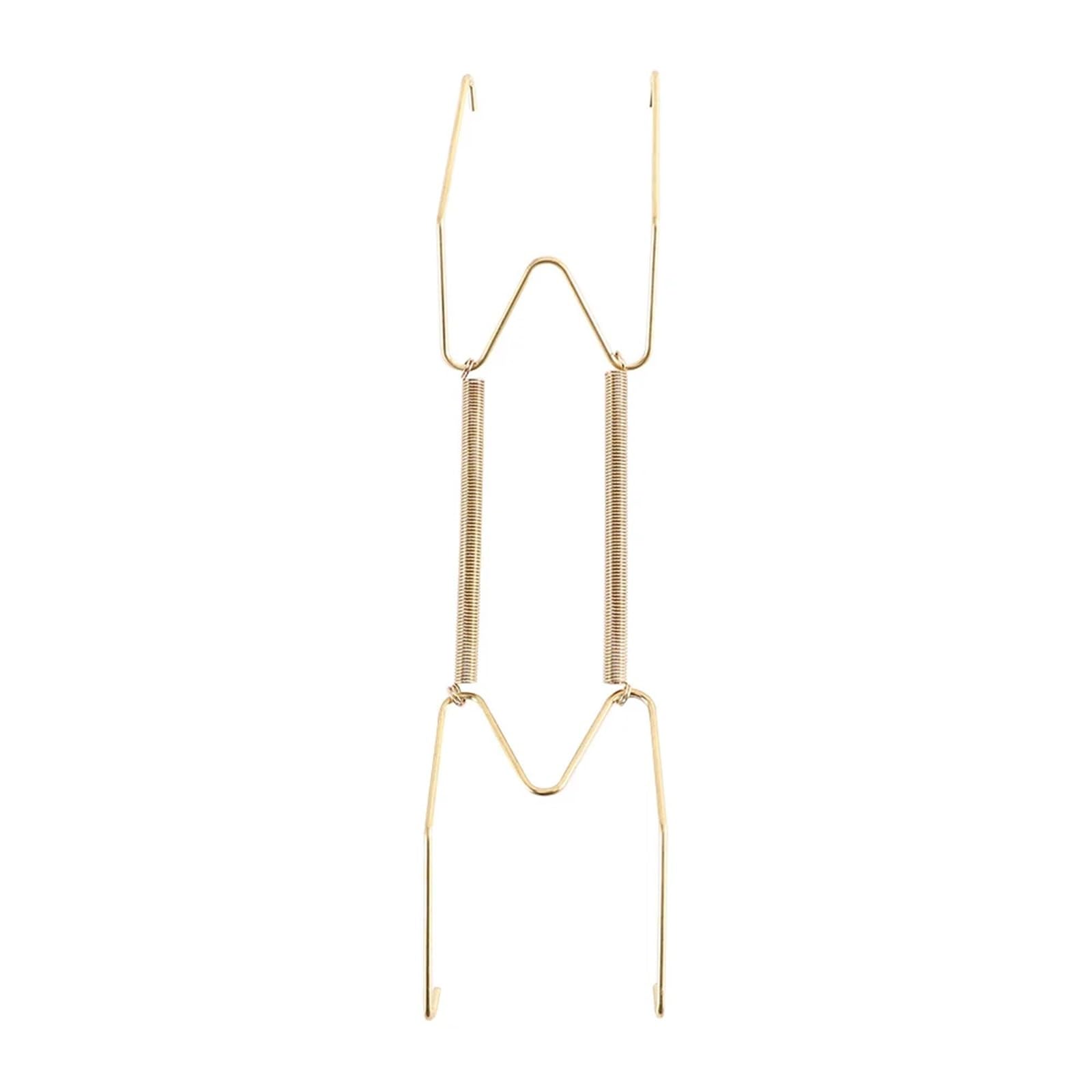 Plate Hangers for Walls W Type Golden Art Wall Display Invisible Hook Plate Dish Hanger Spring Holder Decoration Crafts(10 inch)