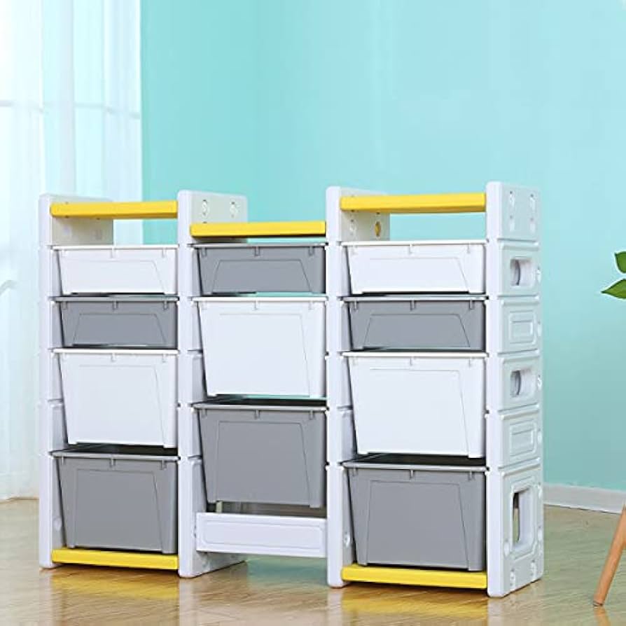 Amazon.co.jp: おもちゃ収納ラック 組み立てカンタン 大容量