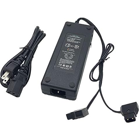 REYTRIC Dual D-Tap (P Tap) Travel Charger Compatible Sony V-Mount/V Lock and Anton Bauer Gold Mount Batteries with 2-Prong Power Cord Cover