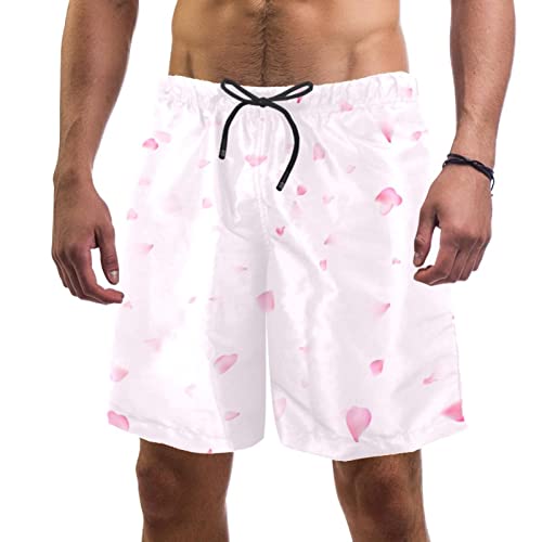 Maillots de bain pour hommes motif fleurs de cerisier short rose