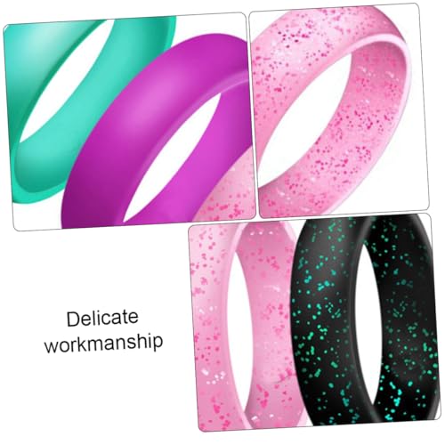 Anillos de silicona deportivos para mujer 4 piezas miniatura 5